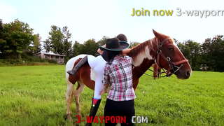 3Way Порно - тројку на породичној фарми